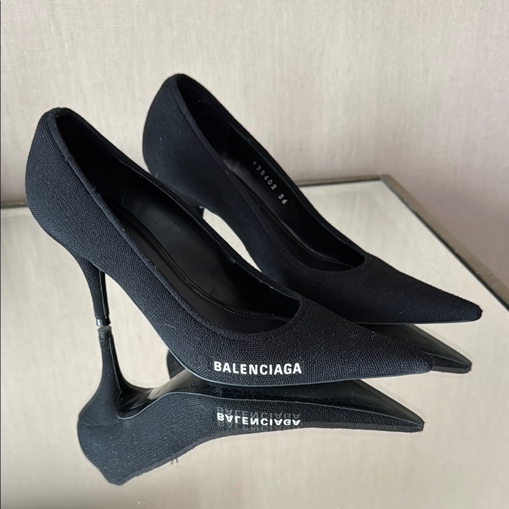 Balenciaga Black knife  Heels with Pointed Toe
